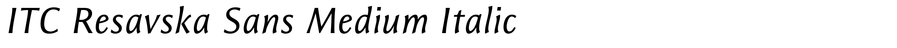 ITC Resavska Sans Medium Italic
